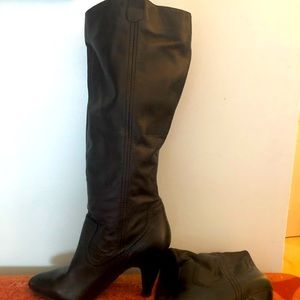 Genuine Leather tall shaft boots